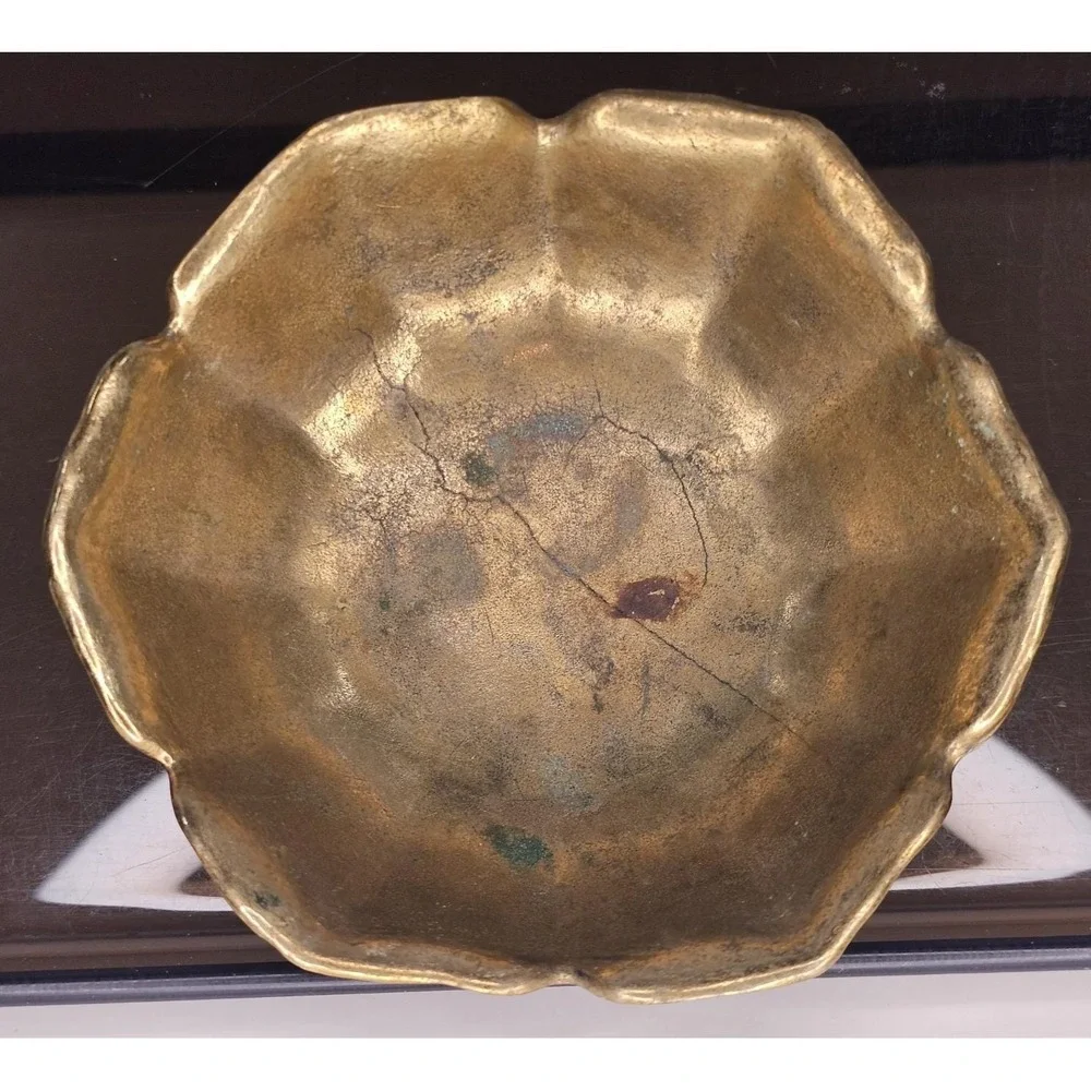 Vtg Collini Solid Brass Small Bowl Trinket‎ Dish